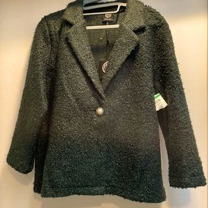 Bobeau blazer very dark green almost black! Size large, 3/4 sleeves NWT